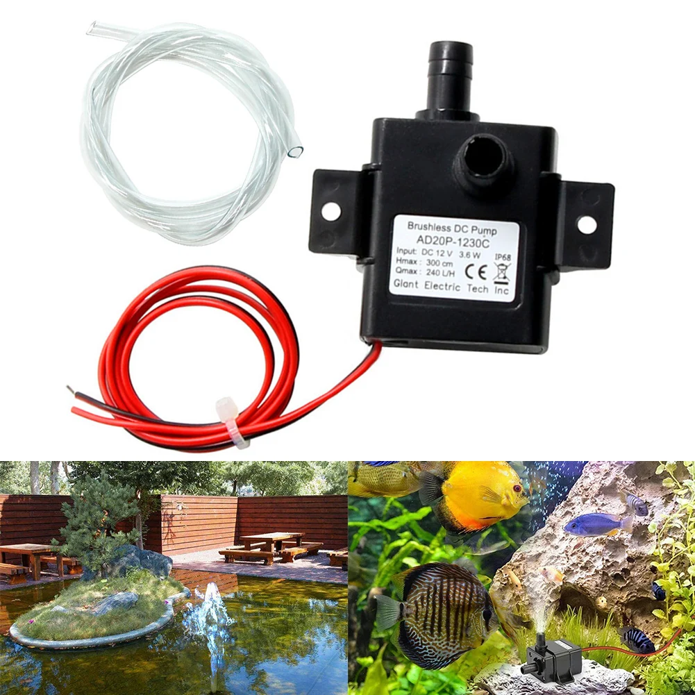 12V 5W ABS Micro Water Pump With Bracket High Pressure Diaphragm Self Priming Pump 240L/H RV Caravan Water Oil Gasoline Acids