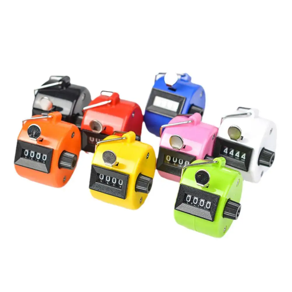 Manual Counter Mechanical Tally Handheld Rotary Clicker Counter Resettable People Counting Manual Counting Tally Clicker Timer