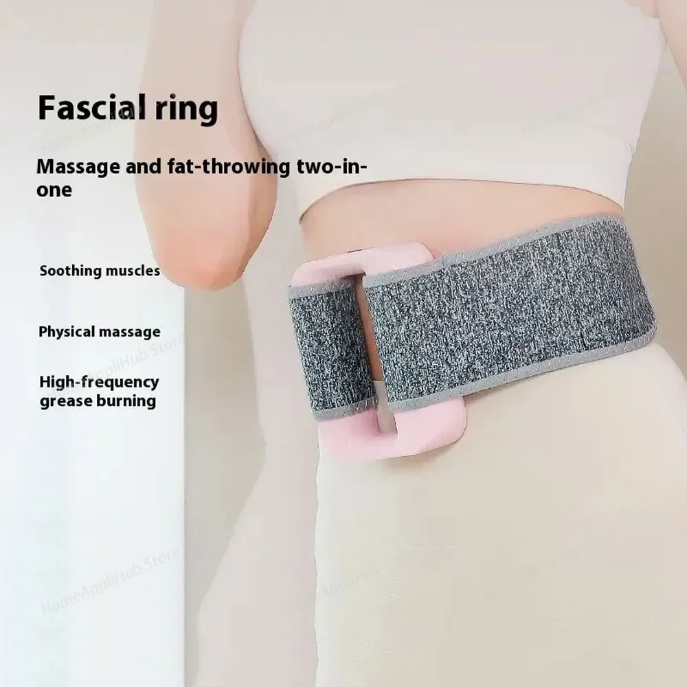 2025new FasciaWaist Massage Instrument Ring Vibration Shoulder and Neck Relaxation Yoga Fitness Machine Belt High Frequency
