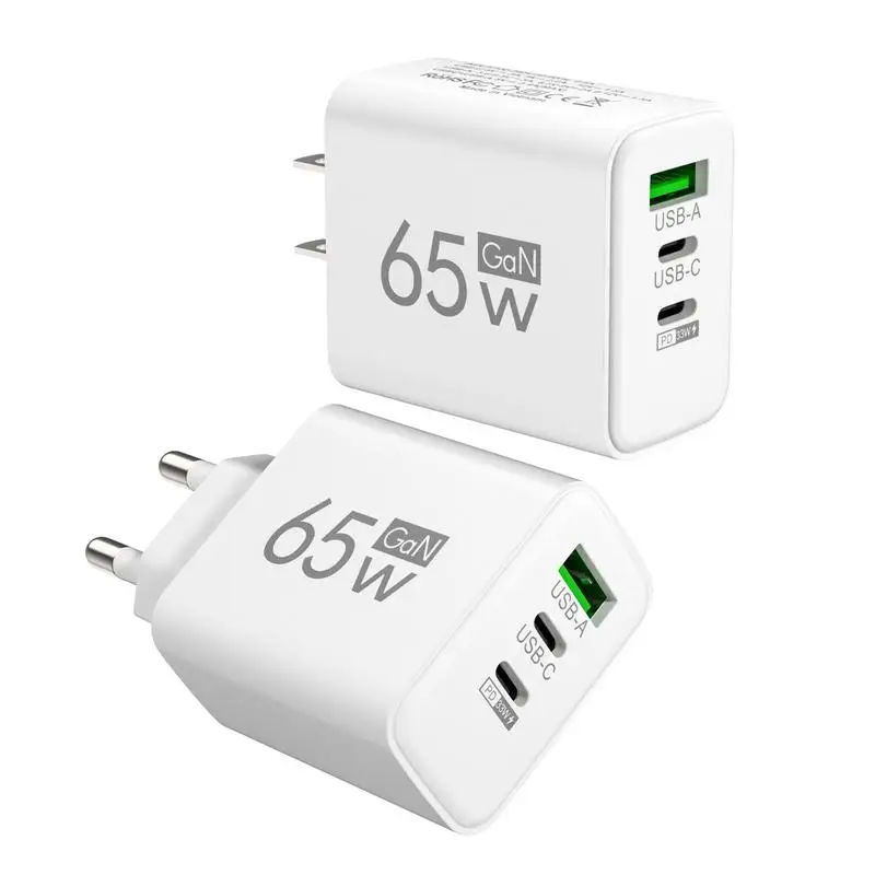 

Triple USB Charger Block 65W Multi-Port USB Phone Charger Block 1 USB2 PD Ports USB Block Wall Charger Cube for Most Smartphones