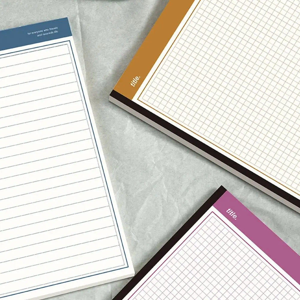 20Sheets/Book Simplicity B5 B5 Notebook Horizontal Tearable Writing Memo Pads Legal Pad Students