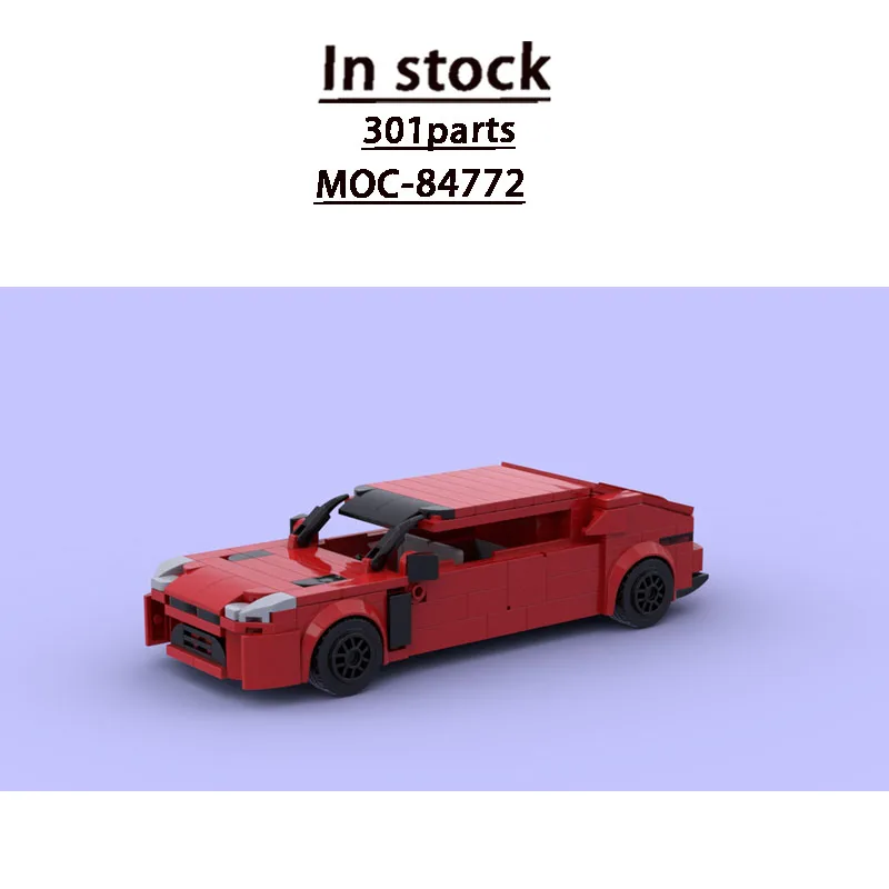 

MOC-84772 New City Iconic Sports Red Supercar Building Blocks Model 301 Parts MOC Boys Children's Birthday Christmas Toy Gift