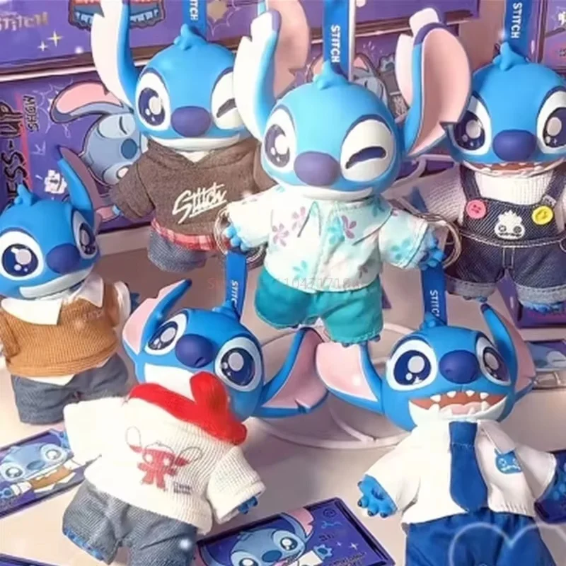 

Disney Stitch Dress-Up Show Series Vinyl Figure Blind Box Collectible Cute Desktop Decor Keychain Gift for Kids And Fans
