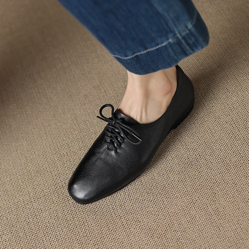 여성용 소가죽 라운드 토 레이스업 플랫 옥스포드화, 고 - Oxford Lace Up Women 리뷰 및 가격