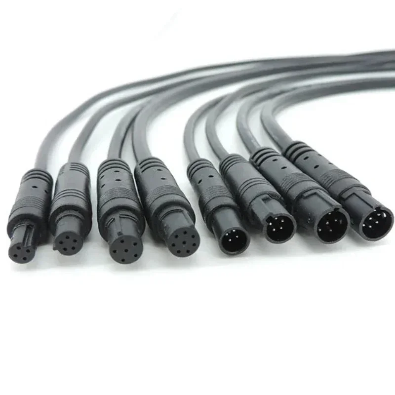 0.5m 4 5 6 Pin Core Male and Female Car Rear View Camera Connector Extend Cable Wire for Car Jack Line Recorder Rear Tail
