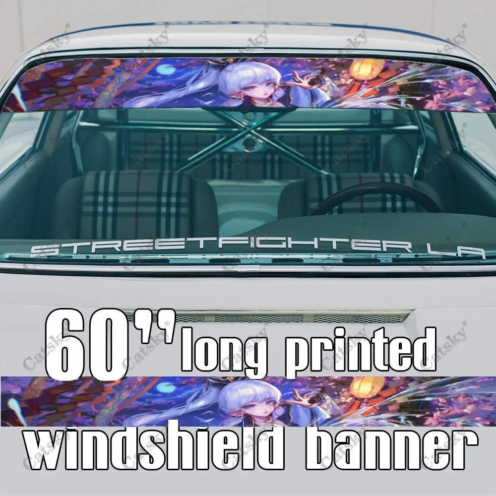 

Kamisato Ayaka (Genshin Impact) Car Front Windshield Window Vinyl Banner Decal Car Vinyl Sticker Decal Windshield Banner Sticker