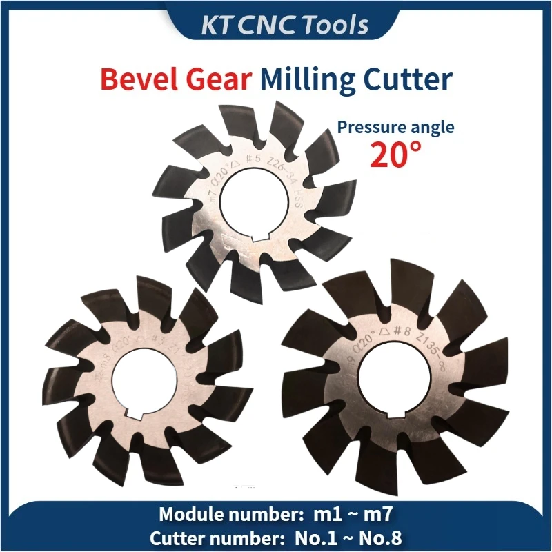 

Umbrella Gear Bevel Gear Milling Cutter PA20 degree m1 1.25 1.5 1.75 2 2.5 3 3.5 4 5 5.5 6 6.5 m7 1#-8# Inner hole 16 22 27 32mm
