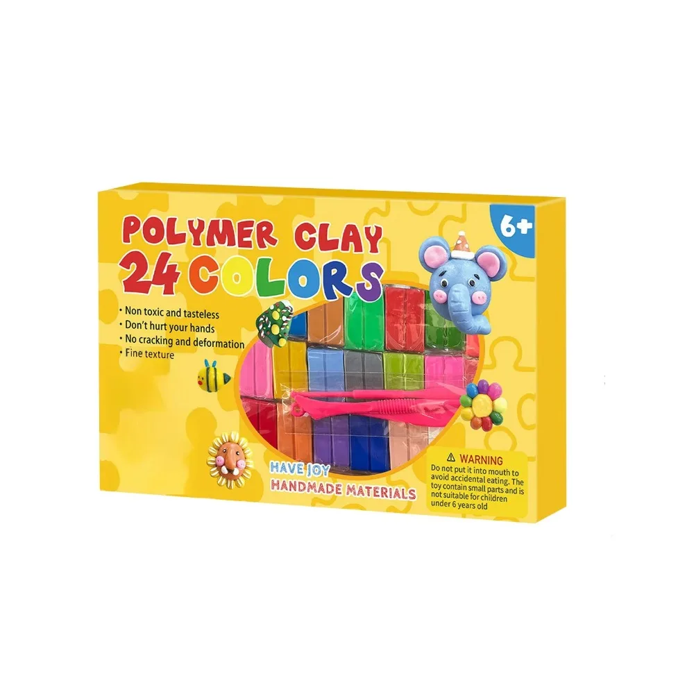 DIY Earring Jewelry Polymer Clay Non-Toxic 24/32Color Clay Blocks Handmade With Tools Kit Clay Starter Kit Artists Beginners