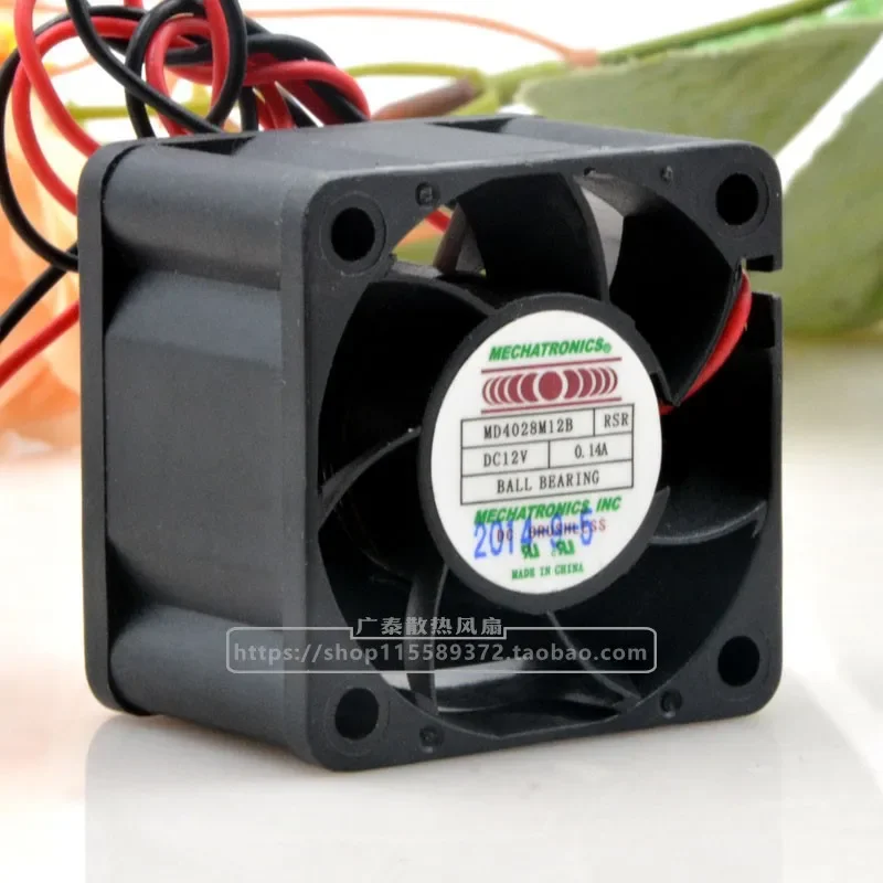 for MECHATRONICS MD4028M12B 12V 0.14A 4028 Server Chassis Cooling Fan 4CM