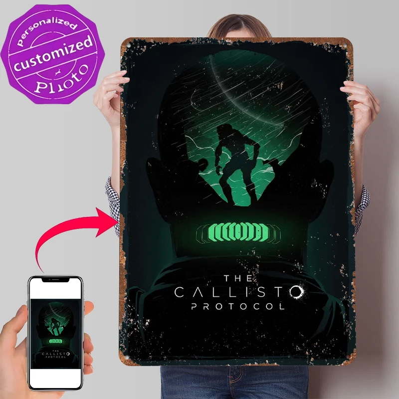 The Callisto Protocol Game Tinplate Poster Customized Wall Art Retro Vintage Metal Signs for Fans Living Room Decoration House