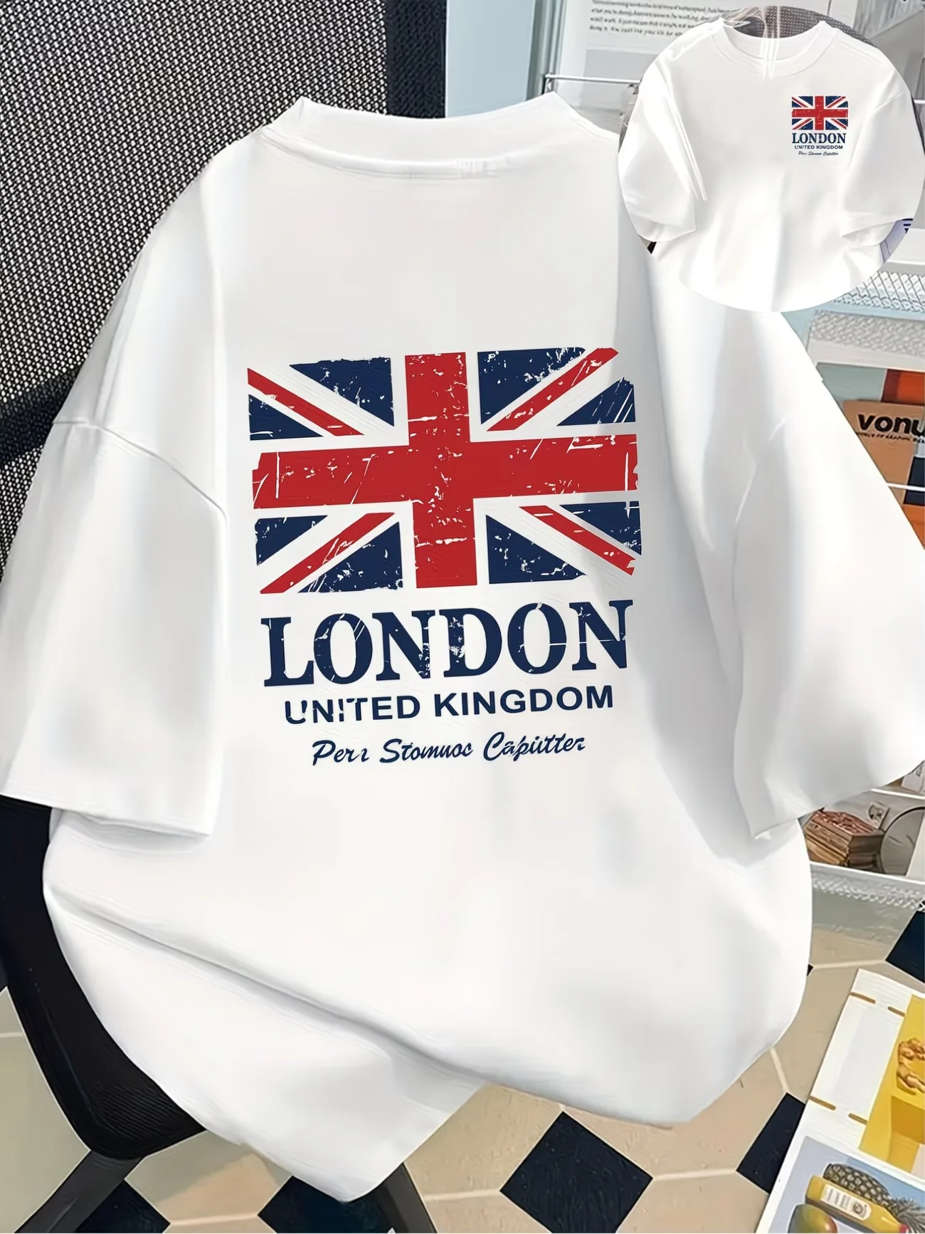 Camiseta gráfica con bandera británica de Londres, Reino Unido, para hombre y mujer, camiseta informal de manga corta de verano, camisetas de recuerdo vintage del Reino Unido, ropa de calle
