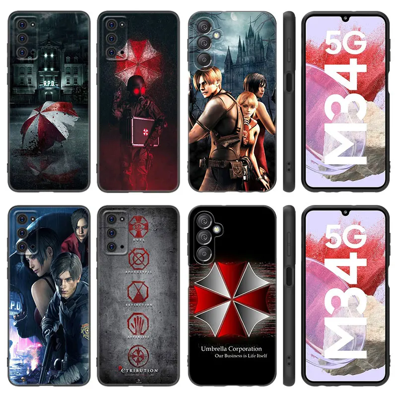 Game R-Resident E-Evil Case For Samsung Note 10 Lite 20 Ultra M04 M13 M32 4G M14 M23 M33 M34 M42 M52 M53 M54 5G M11 M12 M21 M51