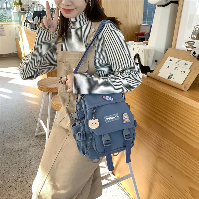 Women's Canvas Bags Multi-purpose Shoulder Bags Girls' Messenger College Leisure Backpacks 4 Colors Mini Backpack