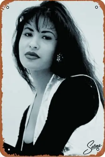 Póster de Selena Quintanilla, Letrero Metálico Decorativo, Arte de Pared para Cuarto de Hombre