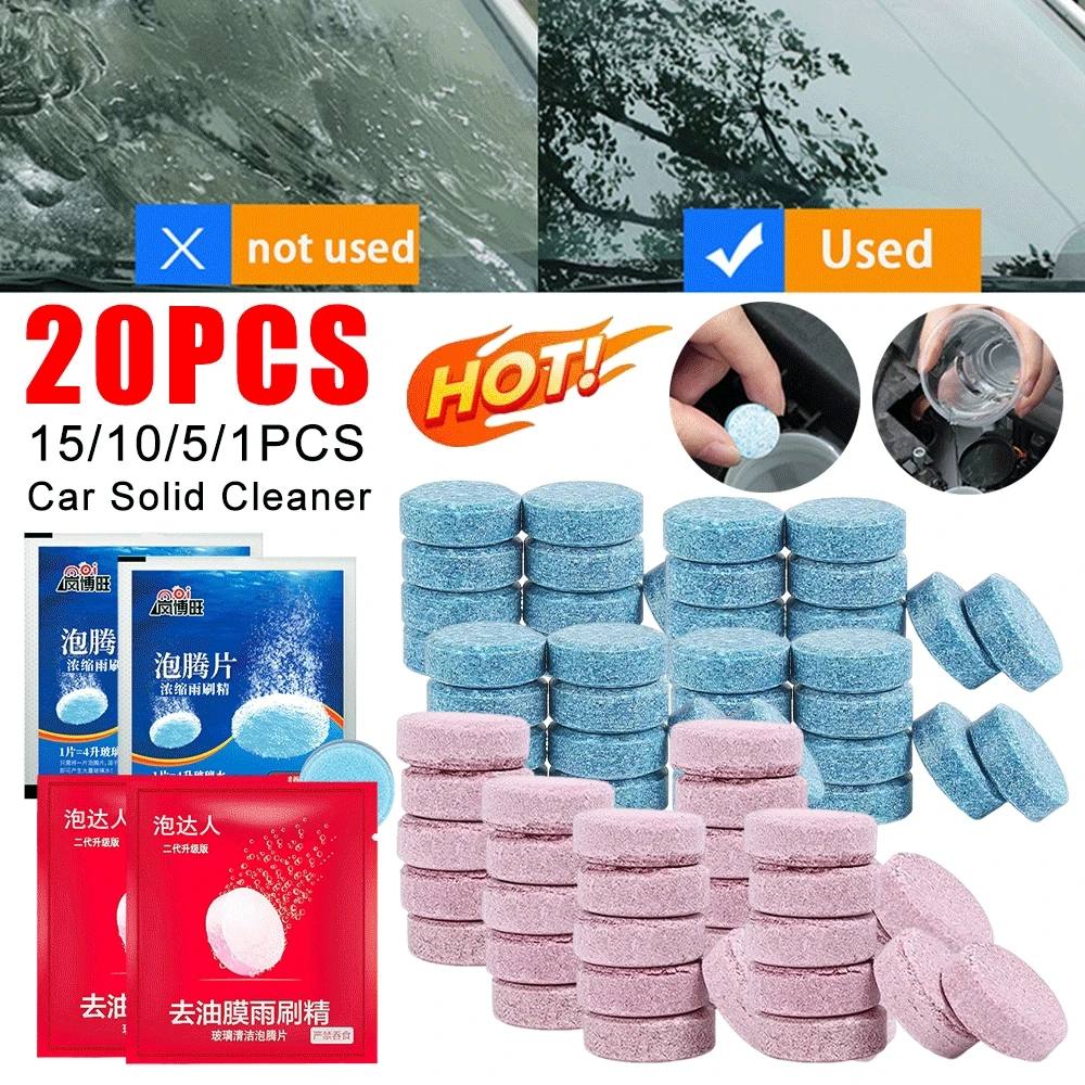 

Car Windshield Glass Concentrated Washer Tablets Car Effervescent Washer Fluid Wiper Glass Solid Cleaning Tablets for Car Window