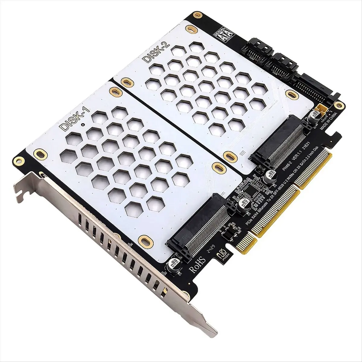 L77A PH46-2 Dual-Disk SFF8639 U.2 NVME and 2.5-Inch Hard Drive to PCIE4.0 Split Card