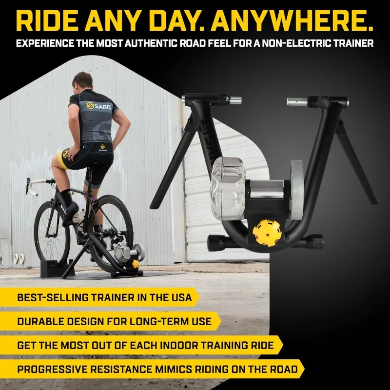 Saris Fluid2 Indoor Bike Trainer, Smart Equipped Option, Fits Road and Mountain Bikes, Compatible with Zwift App