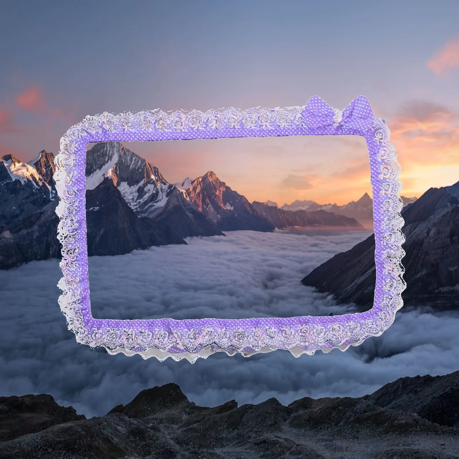 Computer Monitor Frame Cover Dust Cover Protector LCD Screen Monitor Decoration Protective Case Lovely with Bow for TV Laptop