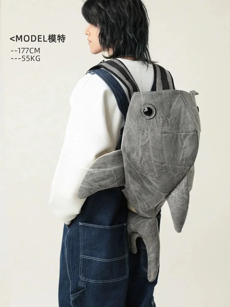 Sac à dos drôle en forme de requin baleine pour hommes et femmes, sac de voyage durable, sac à dos de dessin animé extérieur mignon, cartable étudiant, grande capacité