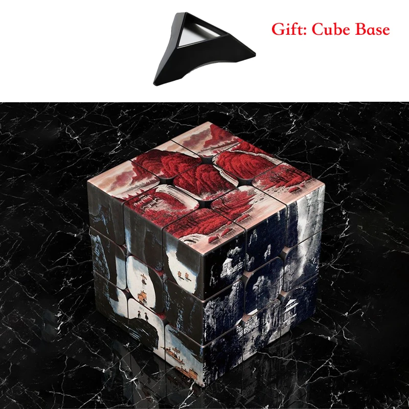 Cubes magiques de peinture à l\'huile Van Gogh pour enfants, image de jouet, éducation créative, ciel étoilé de tournesol, troisième ordre, cadeau