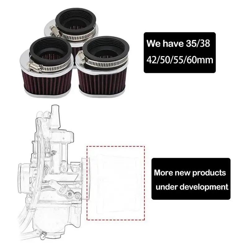 Car Replacements Engine High Flow Cold Intake Filter Universal Induction Car Accessories Vehicles Filters Sport Power Mesh Cone