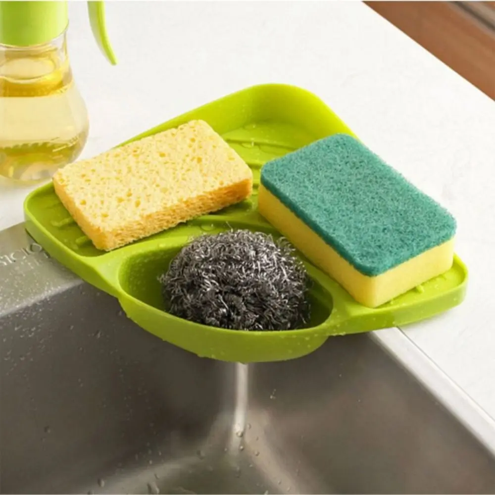 

All-round Hollow Design Triangular Storage Rack Breathable Ventilation Drain Basket Shelf No odor Kitchen Sponge Holder