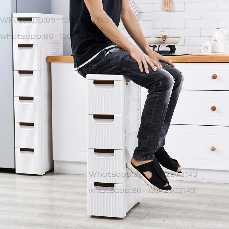 19Cm bathroom crevice storage rack kitchen drawer storage cabinet bathroom crevice narrow side multi-layer shelf