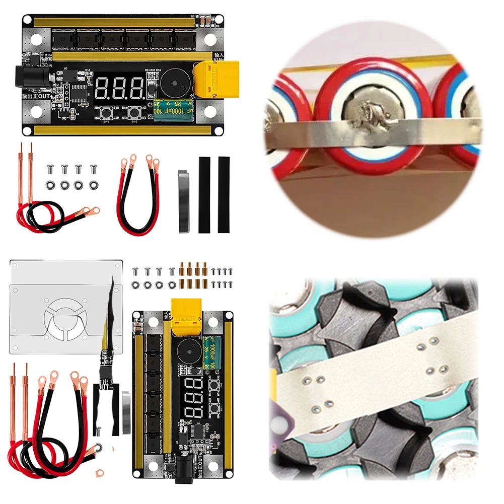 

GX591 DIY Набор для точечной сварки Цифровой трубчатый дисплей 12 В Плата управления точечной сваркой 99 передач Регулируемый аккумулятор 18650 Инструмент для точечной сварки