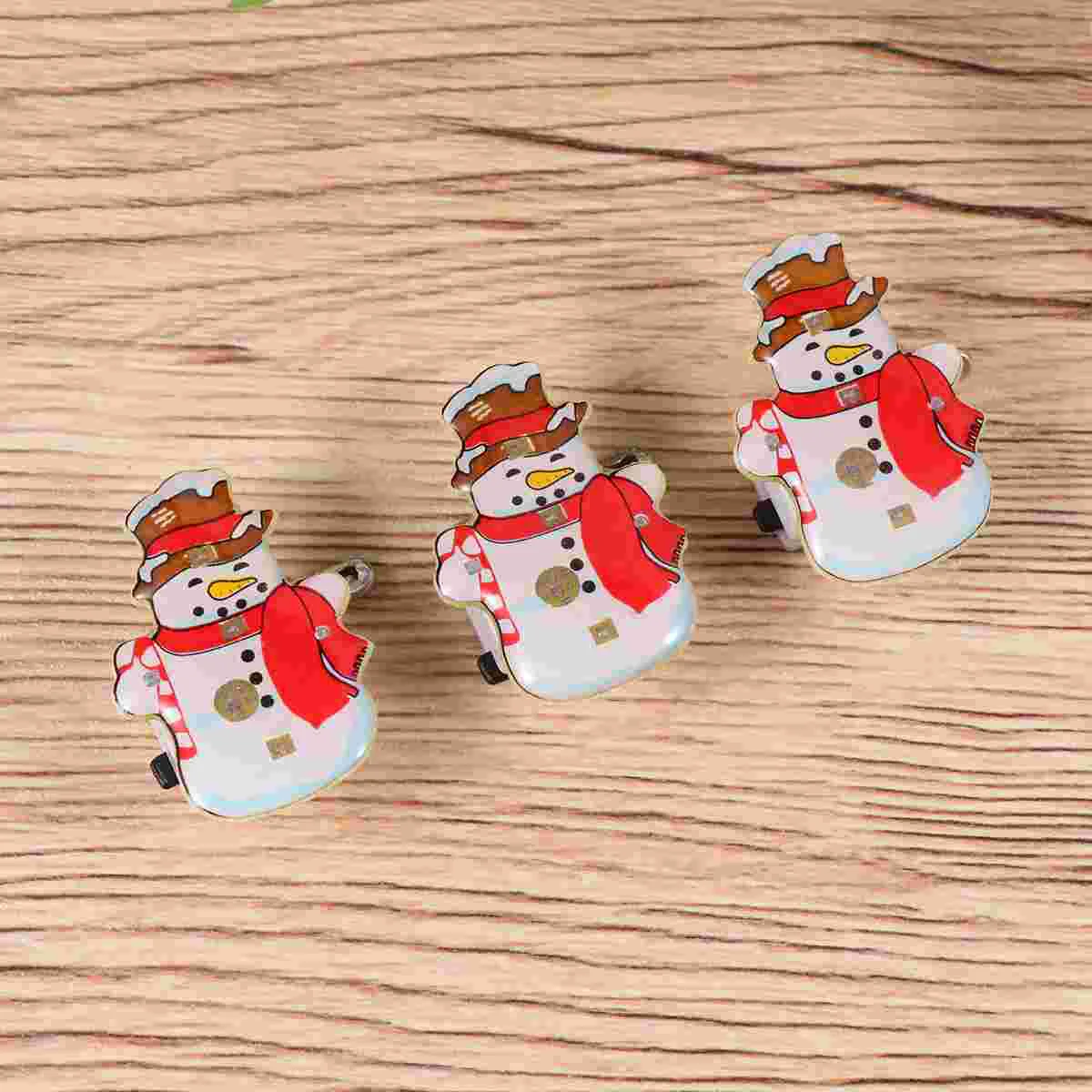 

25 Pcs Xmas Luminous Brooch Outdoor Halloween Decorations LED Snowman Brooches Christmas for Women