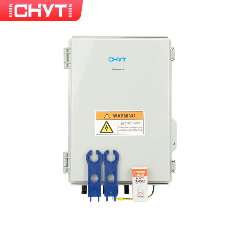 NEW CHYT 5-in-1-out 1000V Solar Surge Lightning Protection IP65 Waterproof PV DC Combiner Box