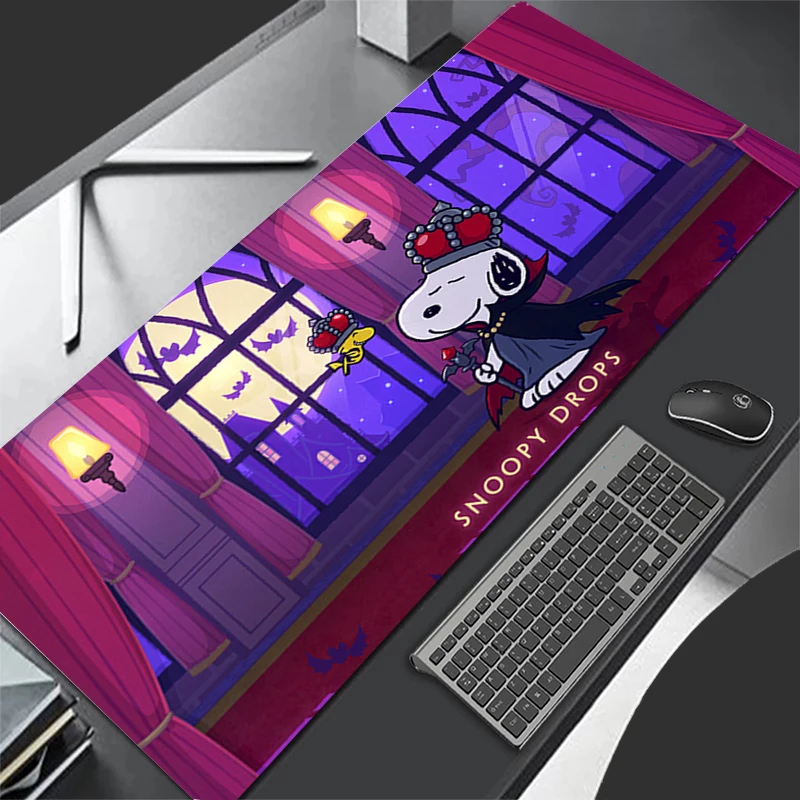 Mousepad Pattern Game Pad Rubber HD Mouse Pad Gaming Desk Mat Non Slip Table Mat PC Gamer Cabinet Cartoon S-snoopy Keyboard Pad