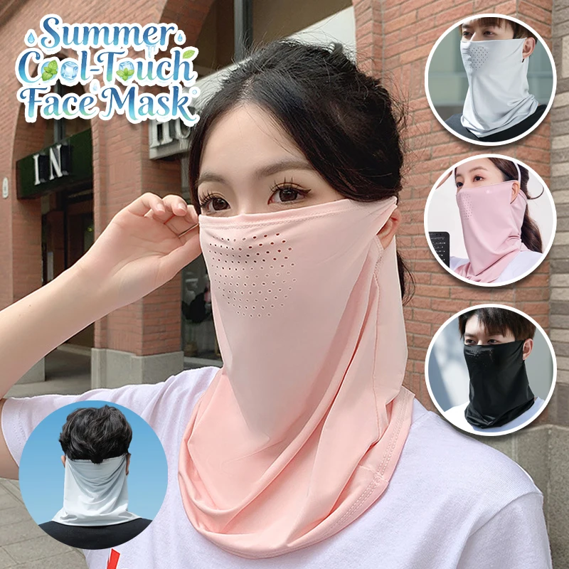 AliExpress NONE Ice Silk UV Protection Face Mask UPF50 Men Women Summer Outdoor Cycling Full Face Cover Breathable Shield