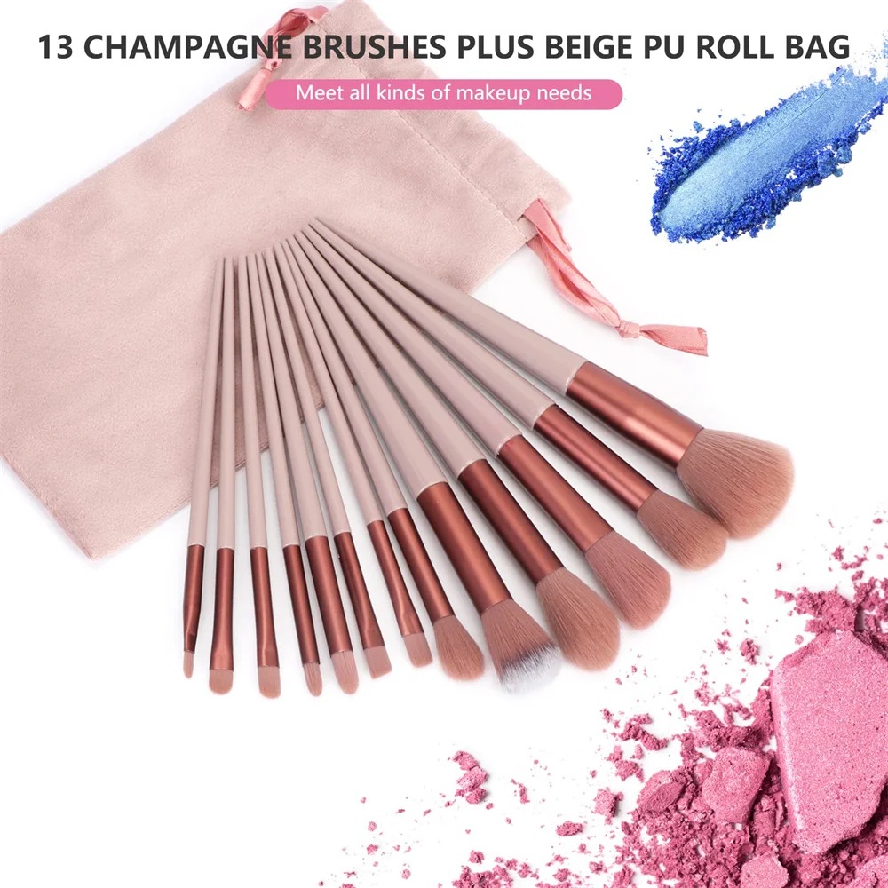 13 Pcs Makeup Brushes Set Eye Shadow Foundation Women Soft Cosmetic Powder Blush Blending Beauty Makeup Instruments Makeup Tools