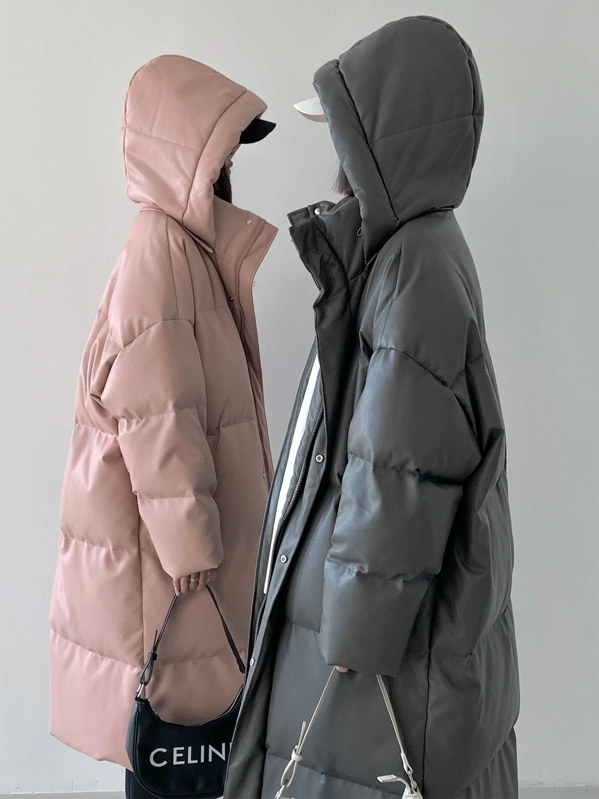 

PAPERLLL Women's Long Hooded down Jaet White Du Feather Premium Feel Winter Coat Sli Commuter Korean Sle 2023