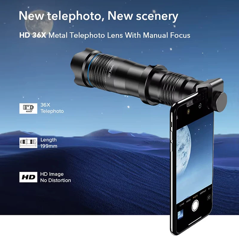 Mobile phone telephoto lens, outdoor photography, concert viewing telescope, TikTok live broadcast, high-definition mobile phon