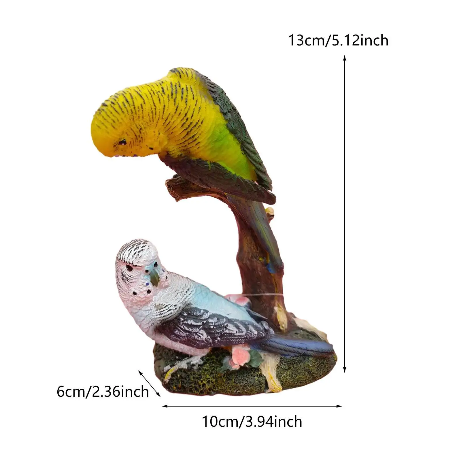 Macaws Sculpture Bird Animal Figurine Collection Ornament, Parrots Statue, for Corner Racks Garden Wall Racks Bookshelf Patio