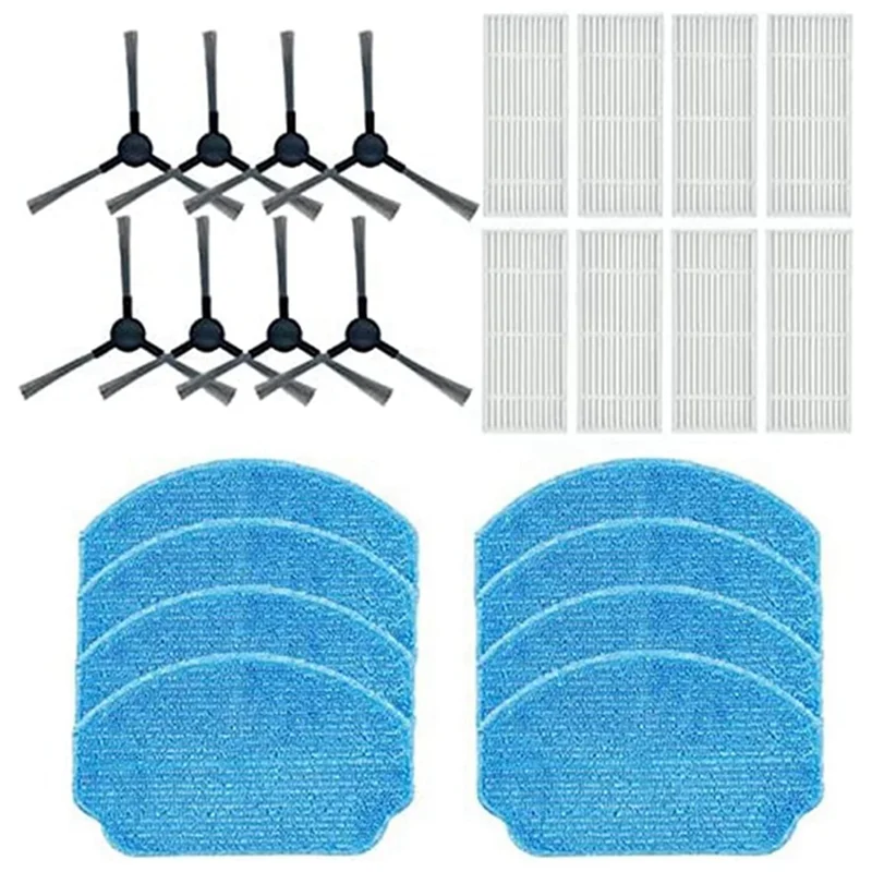 新しい交換用フィルターサイドブラシモップパッドセット BR150/BR151 ロボット掃除機アクセサリーに対応