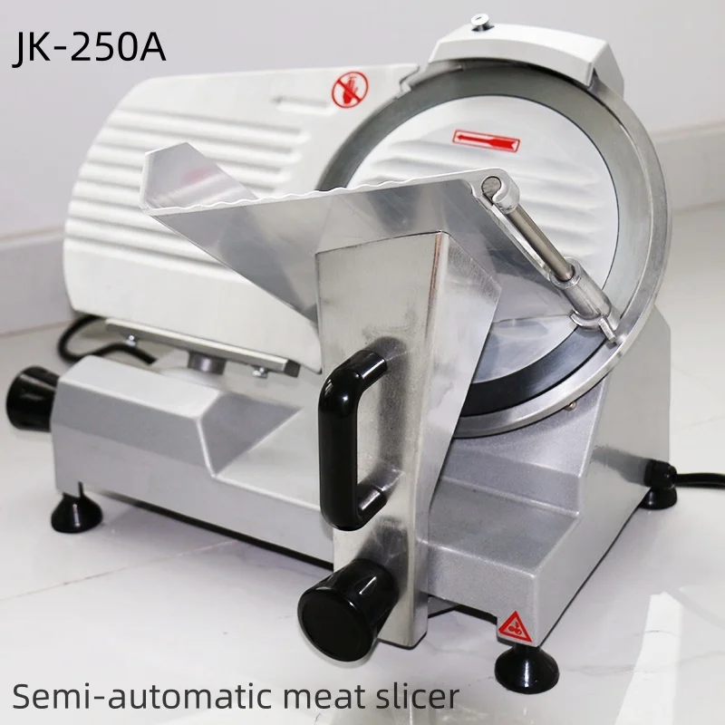 

240W Brand New Commercial Semi-Automatic Meat Slicer -250A With Sharpening Knife 0.1-12mm Meat Thickness