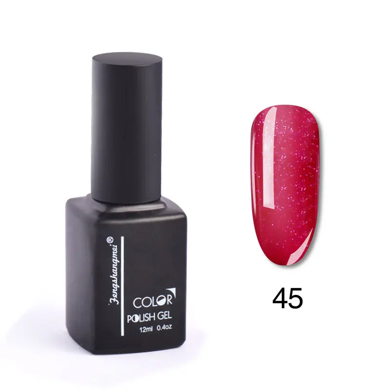 12ML/Pcs Gel Nail Polish 60 Semi-Permanent Colors Soak Off UV LED Lamp With No Wipe Clear Top Gel for Long Lasting Shine