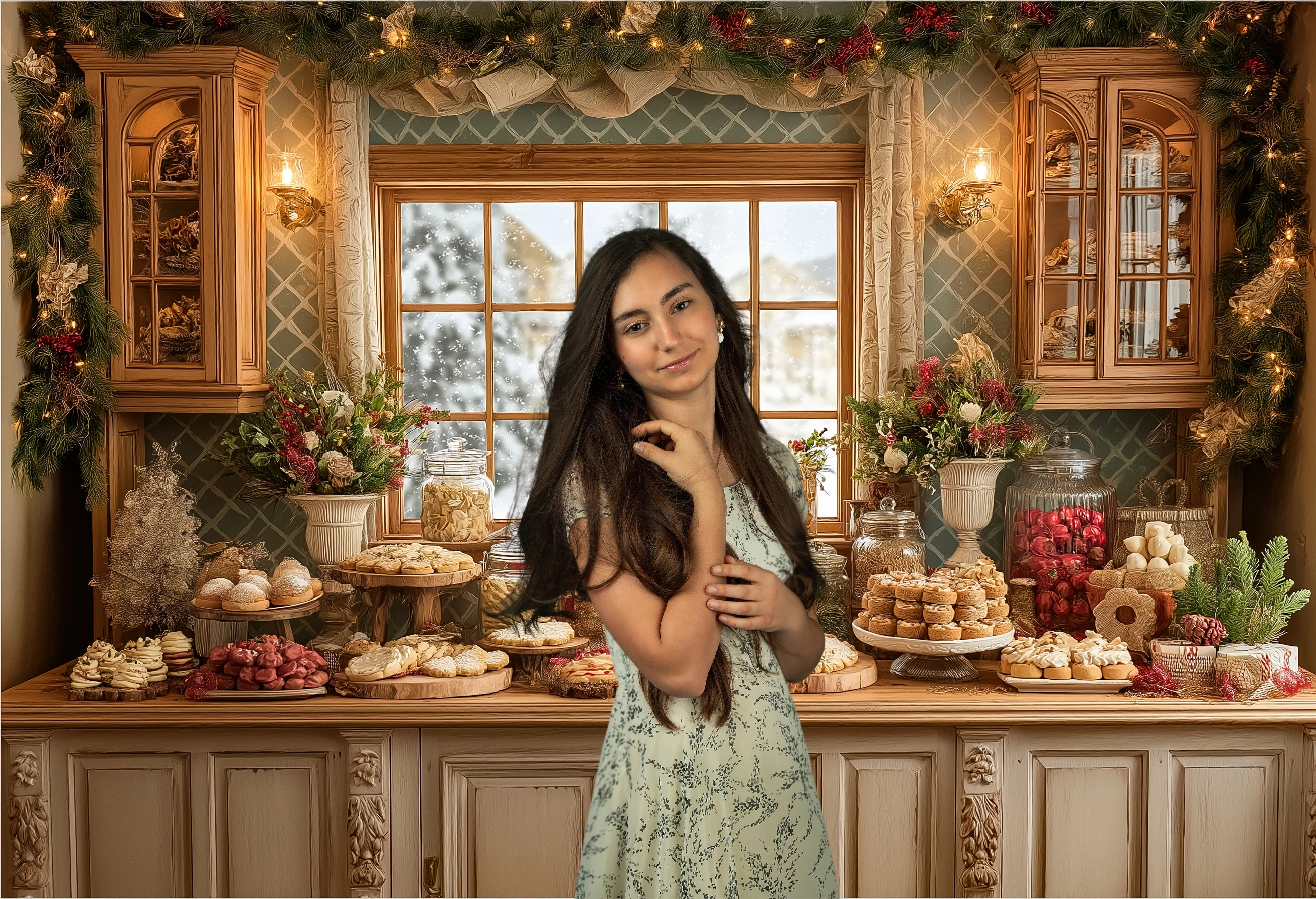 ฉากหลังโต๊ะขนมธีมคริสต์มาส อุป - Dessert Table Backdrop บทวิจารณ์และราคา