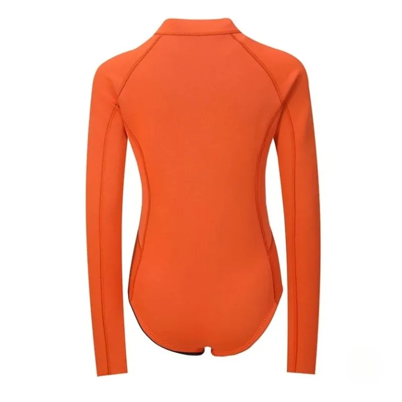 دائم 2 مللي متر النيوبرين بذلة المرأة قطعة واحدة طويلة الأكمام الغوص الرياضات المائية بدلة غطس ملابس السباحة طفح الحرس