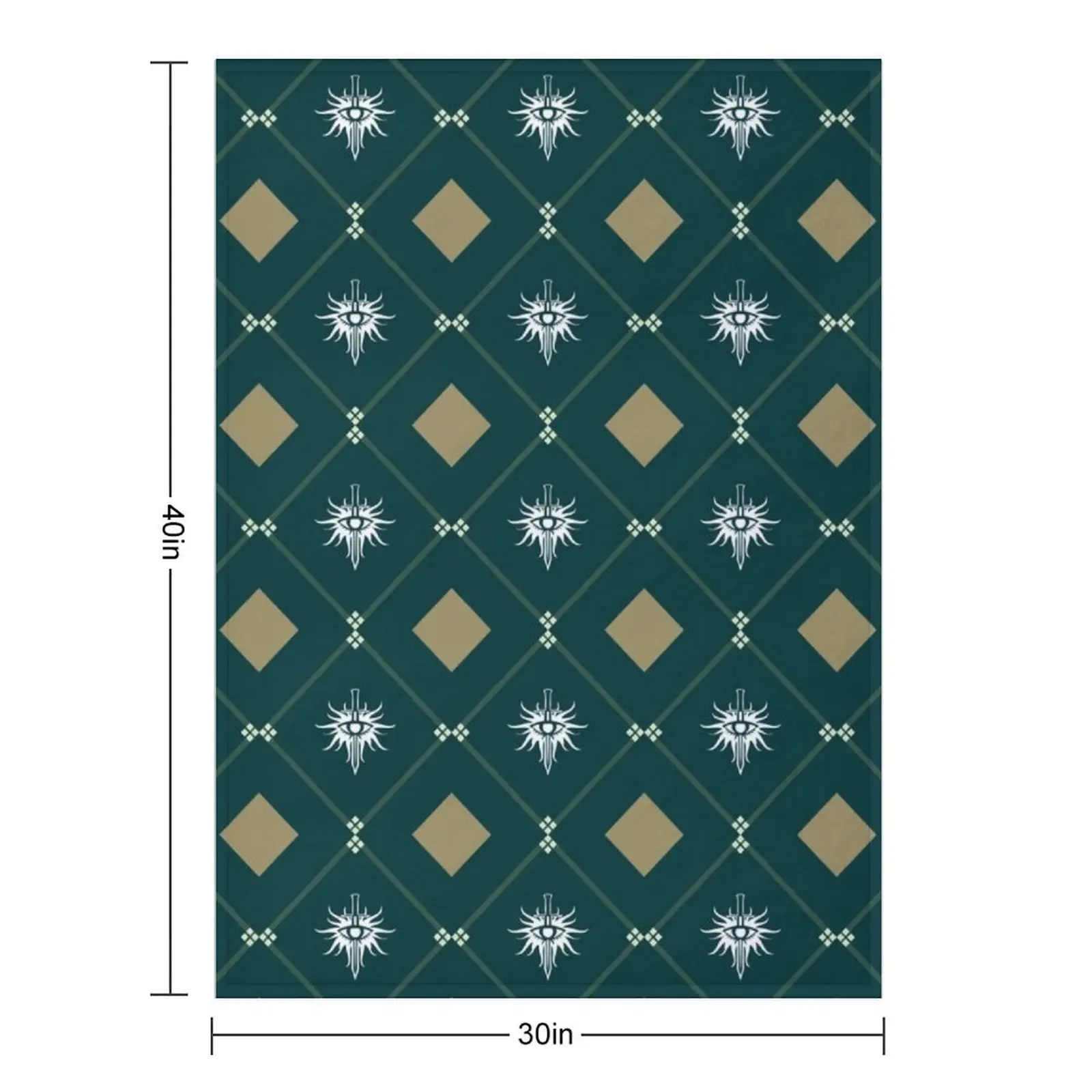 Inquisition Textile - Dragon Age Geometric Art Throw Blanket Flannels Plaid halloween Soft Picnic Beautifuls Blankets