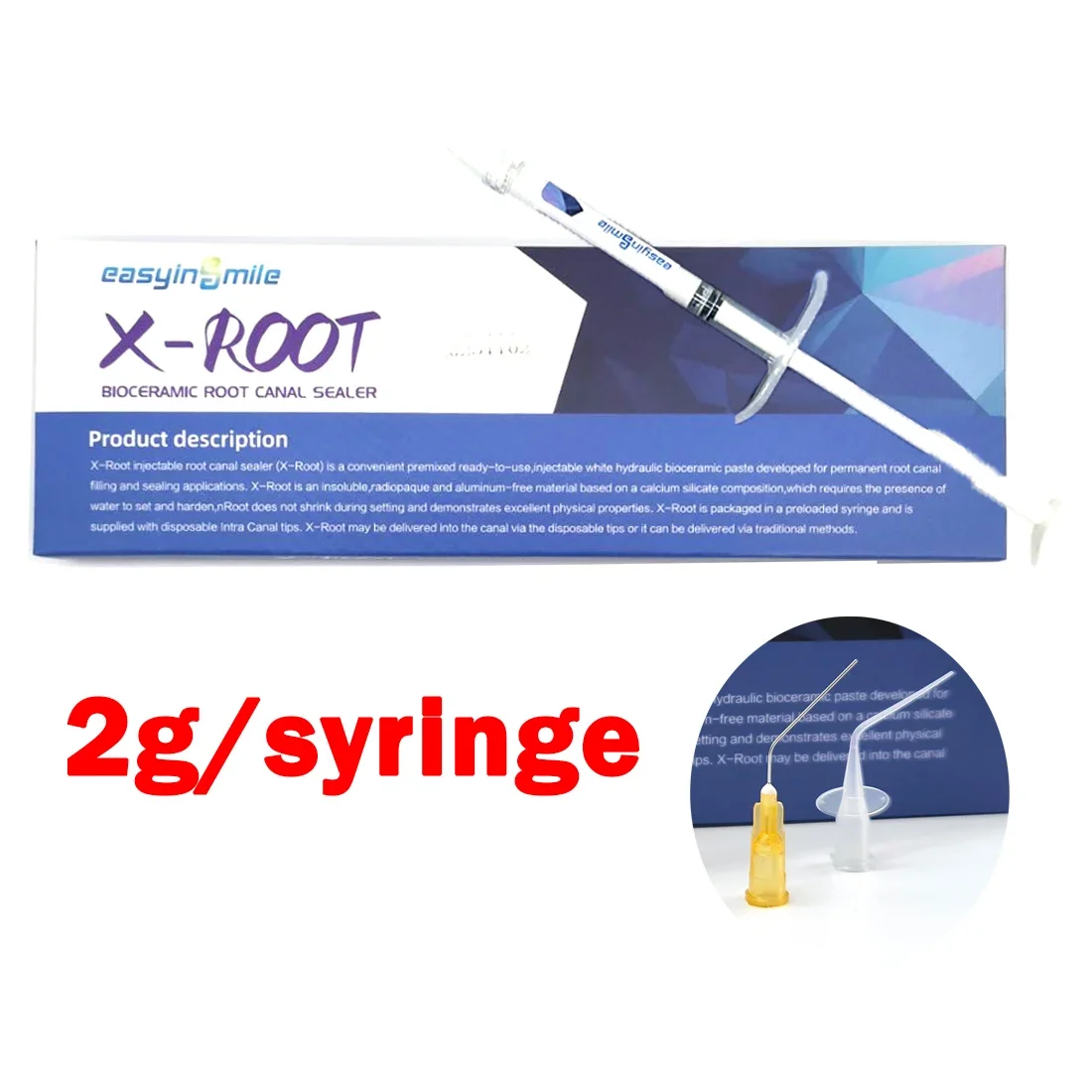 0.2g Easyinsmile Dental Endo fill Bioceramic Sealer Endodontica X-Root Root Canal Sealer Segment for Obturation