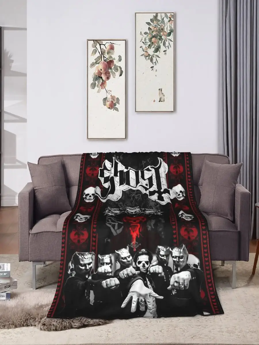 Ghost Rock Band Soft Throw Blanket for Winter Travel Home Decor Bedspread