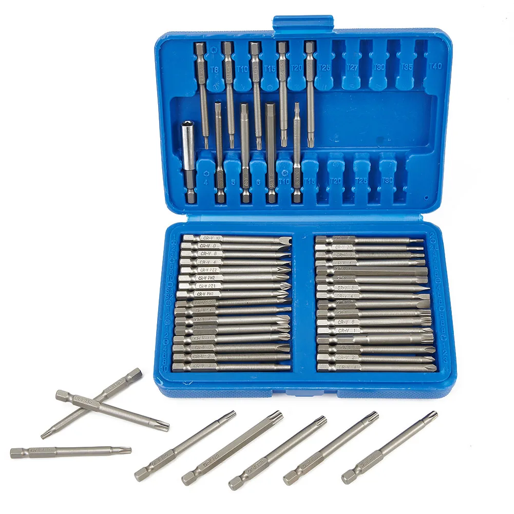 for hi-spec 75mm Screwdriver Bit Set Extra Long Torque Screwdriver Set For Electric Drill Metric Y Triangle T Multi Screwdriver