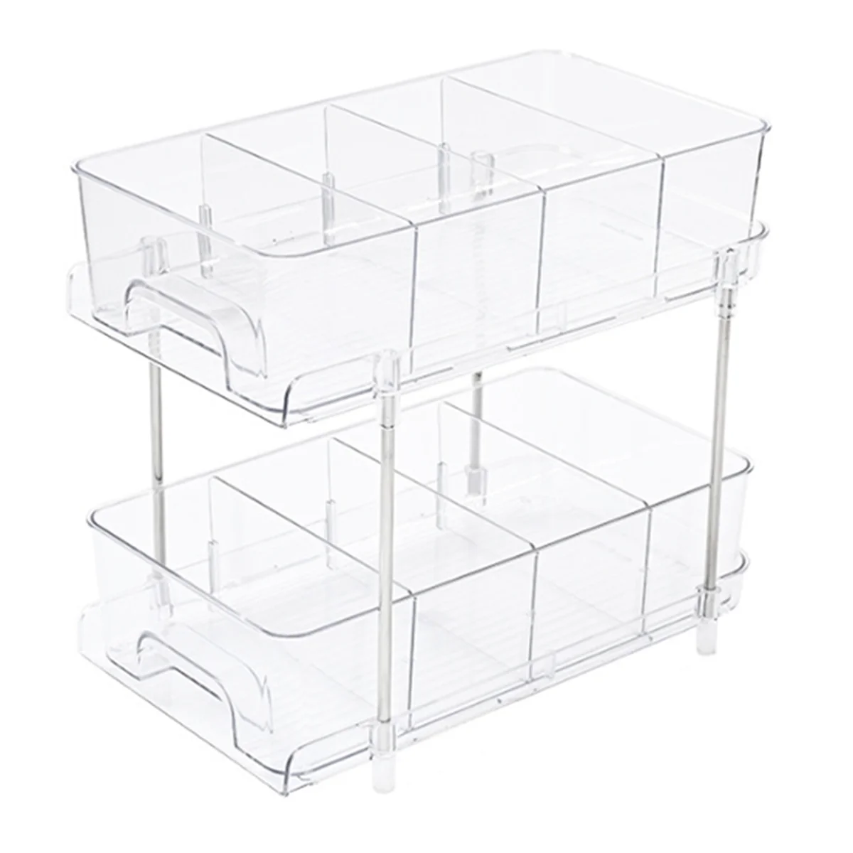 

A96Q-2 Tier Bathroom Under Sinks Organizers and Storage, Kitchen Organization Pull Out Cabinet Organizer with Dividers