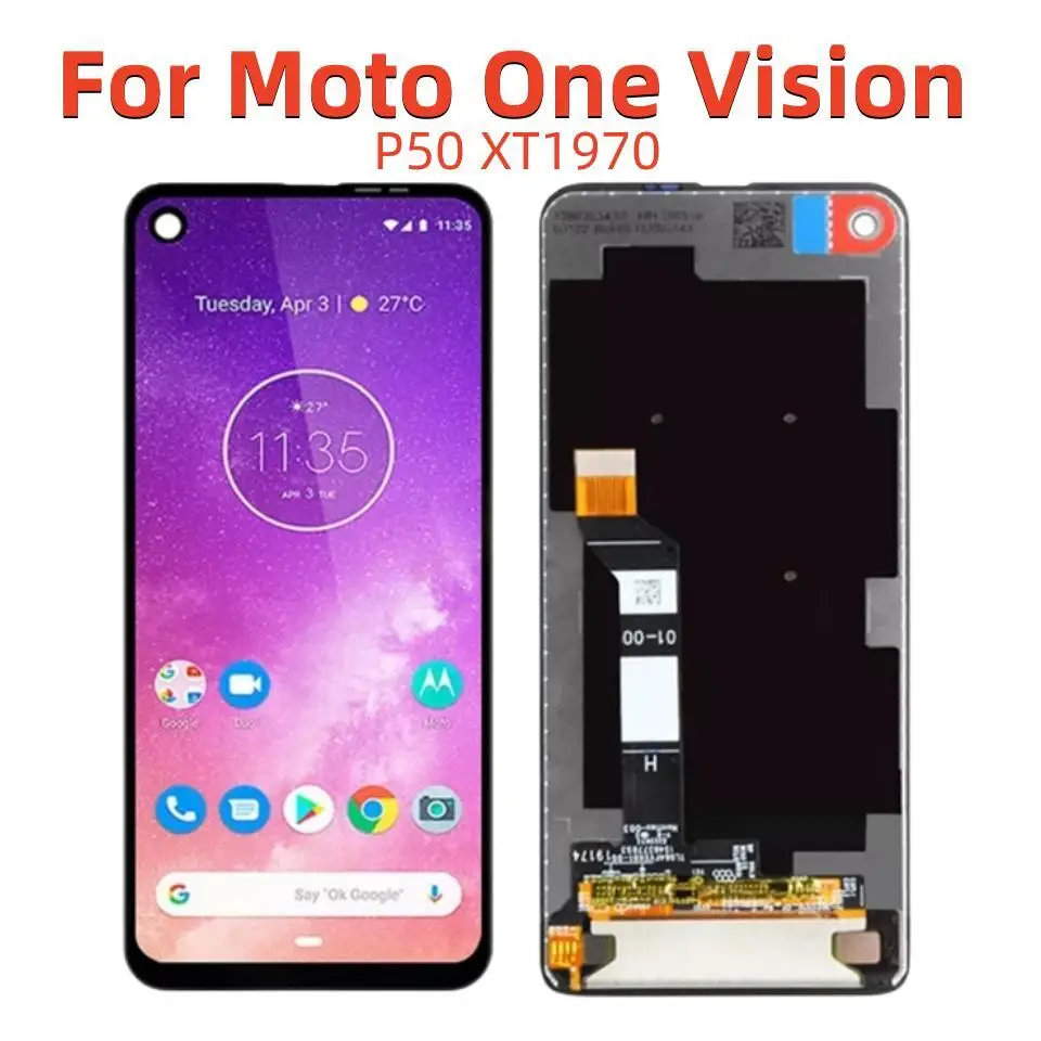 

Original For Moto One Vision LCD Display For P50 XT1970 One Action Display LCD Screen Touch Digitizer Assembly