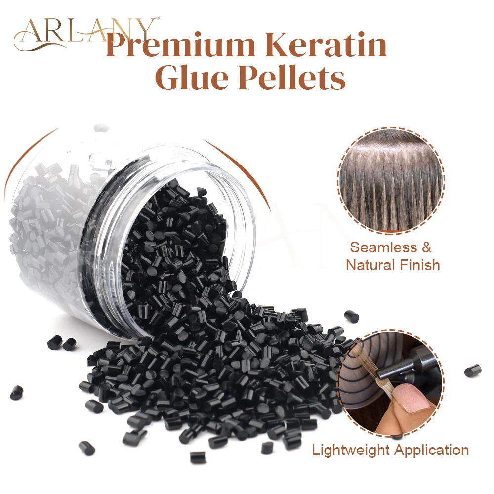 ARLANY 40g Keratin Kleber Granulat Pellets Haarverlängerung Granulat Perlen Fusion Keratin Kleber Perlen Herstellung von Perücken Keratin Extensions – Detail 4