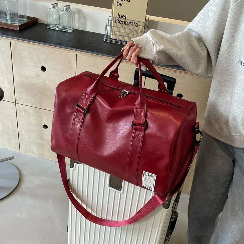 Hot Selling Solid Color PU High-quality High-capacity Travel Crossbody Bag 2024 New Design Fashionable Casual Women's Handbag