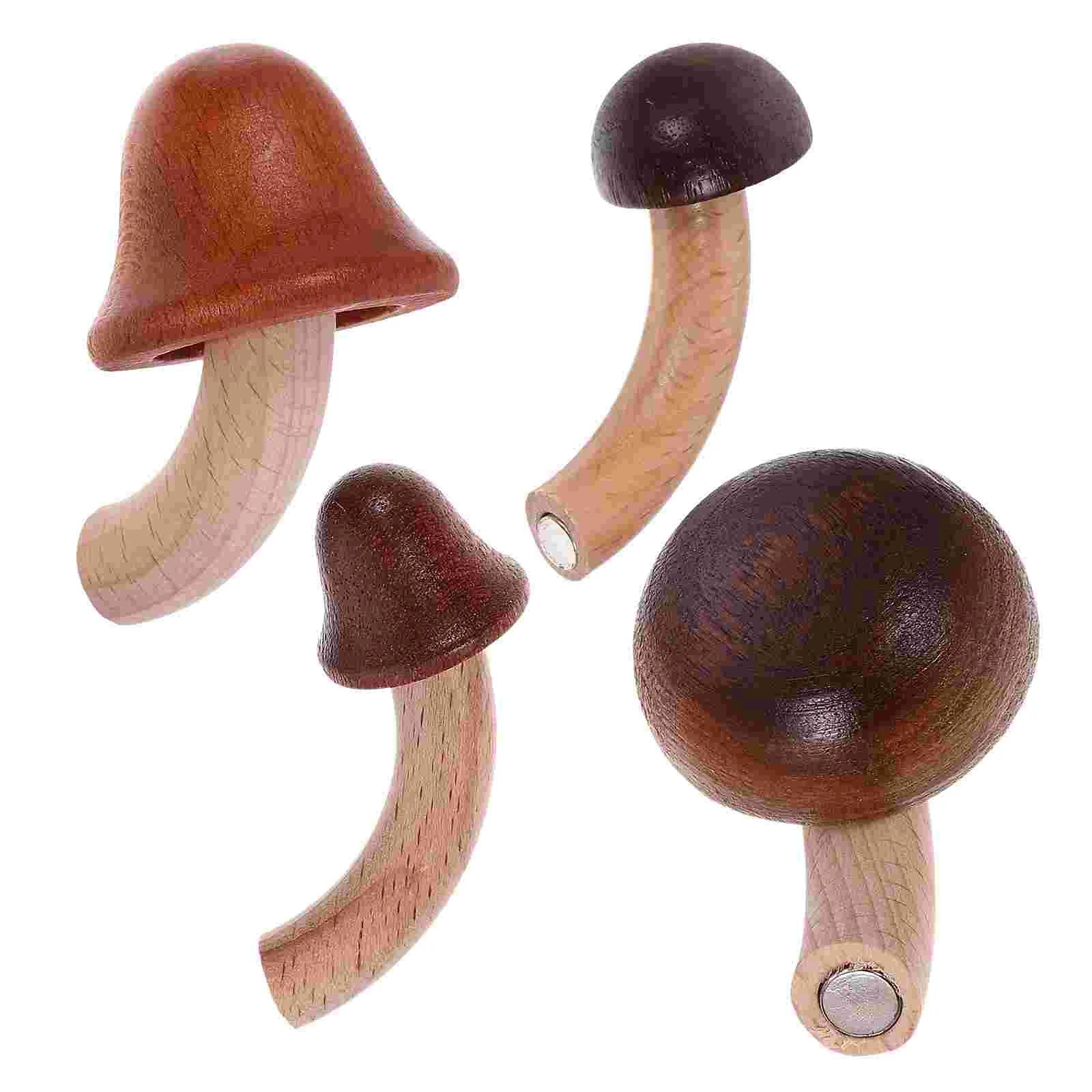 

4 Pcs Mushroom Magnets Fridge Decor Refrigerator Stickers Magnetic Kitchen